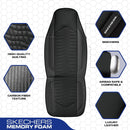 Skechers Memory Foam Car Seat Covers, Leather High Back Seat Covers Quilting Design,Waterproof Sports Car Seat Covers Front Seats,Airbag Compatible Universal Fit for Most Cars, SUVs,Trucks,Black — 3