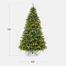 Best Choice Products Pre-Lit Cedar Cypress Christmas Tree w/Twinkling Lights, 7.5ft Lighted Artificial Holiday Décor, White & Multicolored LEDs — 2