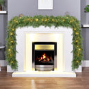 Lvydec Lighted Christmas Pine Garland Decoration, 6ft Artificial Cedar Cypress Christmas Greenery Garland with Lights for Holiday Mantel Fireplace Table Centerpiece — 1
