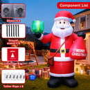 14 FT Christmas Inflatables Santa Claus Outdoor Decoration, Giant Santa Inflatable with Gift Bag, Blow Up Yard Decor with Built-in LED Lights for Xmas Lawn Garden Home Holiday Party — 5
