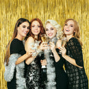 Voircoloria Gold Foil Fringe Backdrop Curtains, 3.3x8.2ft, 3 Pack | 05 Gold — 7