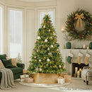Best Choice Products Pre-Lit Cedar Cypress Christmas Tree w/Twinkling Lights, 7.5ft Lighted Artificial Holiday Décor, White & Multicolored LEDs — 6