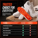Original Steppers Insoles for Men & Women, 2026 New 4D Memory Foam Cloud Soles, Breathable Massage Shoe Inserts with Arch Support for Foot Pain & Fatigue, Trim-to-Fit for All Shoe Types - Orange — 6