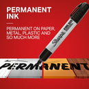 Sharpie King Size Permanent Markers, Chisel Tip, Black, 12 Count - Thick Poster Markers, Heavy Duty For Work & Industrial Use, High Capacity Ink Supply, For Paper, Metal, Plastic, And More | 1 Count (Pack of 12) | MARKING — 3