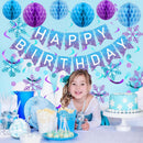 meowtastic Birthday Decorations Happy Birthday Banner with Honeycomb Balls | FrozenBanner | Snow — 6