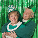 20 Pack Green Streamers Backdrop Jungle Party Decorations Foil Fringe Backdrop Curtains Photo Booth Backdrop for Birthday Dinosaur Animal St Patrick's Day Football Christmas Party Decorations | 39.4"w X 78.7"l (Pack of 20) — 6