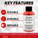 Angelus 4 oz Leather Paint, Riot Red — 2