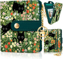 Jogjam Black Cat Floral Rfid Women Wallet, Small Slim Credit Card Holder — 1