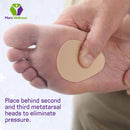 Metatarsal Firm Tan Foam Foot Pad - 1/4" Thick Foam Pad Cushions - 6 Pairs 3