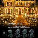 suddus 360 LED Christmas Net Light, Net Lights Outdoor,12ft x 5ft Bush Lights Outdoor Waterproof Connectable Green Wire for Bushes, Lamn, Trees, Christmas Decoration, Warm White — 2