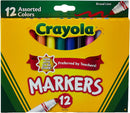 Crayola CRA-58-7712 Classic Non-Washable Marker, Broad-Line, 12 Colors/Set | 12 Count (Pack of 1) — 1