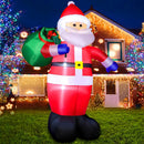 6 FT Christmas Inflatable Santa Claus Outdoor Decorations, Blow up Santa Claus with Gift Bag, Large Xmas Santa Carrying Present Sack, Outside Decor for Yard Garden Lawn Home Party, Built-in LED Lights — 1