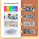Gionlion 1000PCS Pony Beads Bulk Bracelet Making Kit, 24 Colors Kandi Beads for Bracelets and Jewelry Making, Letter… — 3