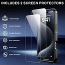 for iPhone 16 Case [Shockproof] [Dropproof] [Heavy Duty Protection] [with Screen Protectors] Rugged Slim & Tough Non-Slip Protective Dual-Layer Phone Cover, Black — 4