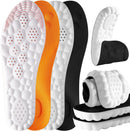 2 Pair 4D Cloud Steppers Insoles for Men and Women Shock Absorption Inserts - 2 Pairs - Black & Orange — 1