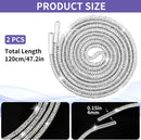Rhinestone Shoe Laces,Rhinestone Laces for Sneakers,Crystal Shoe Lace for Sneakers,Crystal Shoes Lace for Sweatpant | Transparent Crystal | Quantity: 2 Pcs — 2