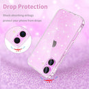 JJGoo Compatible with iPhone 16 Case Clear Glitter, Sparkle Soft TPU Transparent Shockproof Women Girls Slim Bling Sparkly Bumper Cover Phone Case for iPhone 16 6.1-Inch — 6