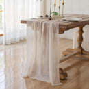Light Beige Cheesecloth Table Runner 120 Inches Fall Party Home Decorations | 35"x120"(Pack of 1) — 4