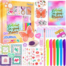 Nsrzua DIY Journal Kit for Girls,Toys for Ages 8-14 and Birthday Gifts for Girls | orange-yellow — 1