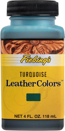 Fiebing's LeatherColors (4 Fl Oz, Turquoise) - Leather Dye for Natural Leather - Water-Based, Non-Flammable Formula - Permanent & Penetrating Color for Shoes, Boots, Furniture - Safe for Institutions — 1