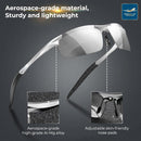 DADA-PRO Polarized Sunglasses Men Sport Driving Sun Glasses Ultralight Al-Mg Mirrored Shades UV400 Protection | Silver — 5