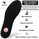 Wool Felt Insoles for Boots & Shoes, 100% Natural Warm Shoe Insoles - Black — 3