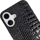 Compatible with iPhone 16 Pro Max Case for Women, Crocodile Synthetic Patent Leather Cover, Classic Fashion for iPhone16 Pro Max 2024 6.9 Inch - Black — 5