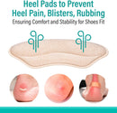 Comfwalk Heel Grip Cushion Pads - 4 Pairs, Self-Adhesive, Shoe Inserts for Loose Shoes, Snug Fit, Blister Prevention, Heel Comfort for Men and Women, Ideal for High Heels (Beige, Lip-Shaped) — 6