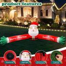 10FT Giant Christmas Inflatable Santa Claus Outdoor Decorations, Hug Santa Inflatable Built-in LED Light, Weatherproof Giant Christmas Blow Up Yard Decor for Gardern Lawn Indoor Winter Holiday — 3