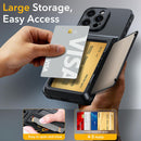 Oterkin for iPhone 16 Pro Max Wallet Case | Screen Protector | Stand, Black — 2