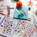 JIUZHU 7500+PCS Jewel Stickers for Crafts, Self Adhesive Gem Stickers Kit, Acrylic Rhinestone Stickers Assorted Shapes for Scrapbooking, Card Making, DIY Projects, Party Decorations — 7