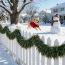 9FT Christmas Cedar Pine Garlands Realistic, Real Touch Winter Xmas Garland, Christmas Decorations Indoor Outdoor, Artificial Holiday Decor Faux Greenery for Mantle, Fireplace, Table — 7