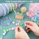 210-270PCS Assorted Acrylic Bead Charms,Cute Beads for Bracelet 4 Colors A — 3
