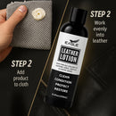 Eagle Leather Jacket Conditioner- Leather Lotion with Cloth for Boots, Jackets, Purses, Handbags & Bags – Lanolin & Natural Oils to Clean, Condition, Restore & Protect All Leather Colors — 6