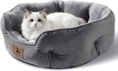 Asvin Small Dog Bed for Small Dogs, Cat Beds for Indoor Cats, Pet Bed for Puppy and Kitty, Extra Soft & Machine Washable with Anti-Slip & Water-Resistant Oxford Bottom, Grey, 20 inches — 2
