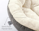 Love's cabin Round Donut Cat and Dog Cushion Bed, 20in Bed for Cats or Small Dogs, Anti-Slip & Water-Resistant Bottom, Super Soft Durable Fabric Pet Beds, Washable Luxury Cat & Dog Bed Gray — 4