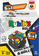 Rubik's Roll 5-in-1 Dice Game, Puzzle Cube & Brain Teaser Fun Travel Toy — 1