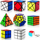Speed Cube Set, Puzzle Cube,9 Pack Magic Cubes Pyraminx Pyramid + 2x2 + 3x3 + 4x4 + Megaminx + Mirror + Mini 3x3 + Skewb + Fenghuolun Puzzle Cube Toy for Kids & Adults — 1