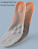 2 Pairs Inserts for Men & Women - 4D Cloud Shoe Insole Super Soft Comfort Memory Foam Inserts (Orange, Men: US 8-11) - Men: US 11-13 — 5