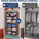 6 Tier Hanging Closet Organizer, 16 Compartments Dual Row Storage, Grey — 5