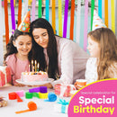 8 Crepe Paper Streamers, 656ft Pack of Rainbow Streamers Party Decorations | Multi-color | 8 Pack - Rainbow — 8
