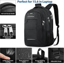 BIKROD Backpack for Men and Women, School Backpack for Teens | Black | 15.6 Inch — 3