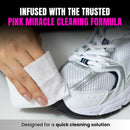 Pink Miracle Shoe Cleaner Quick Wipes for Dirt & Scuffs Sneaker Clean Up — 6