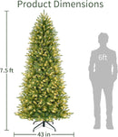 Puleo International 7.5ft Pre-Lit Slim Fraser Fir Christmas Tree — 3