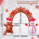 10.5FT Christmas Inflatable Archway, Blow Up Arch with Waving Cute Gingerbread Man with Santa Hat & Scarf and Lovely Snowman Holding Star, Xmas Arch for Yard Lawn Patio Garden Holiday Party Decor — 3