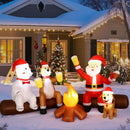 Alupssuc 8FT Christmas Inflatable Outdoor Decoration with Built-in LEDs Lights, Blow-Up Santa Claus, Bear and Deer Keeping Warm for Outside/Indoor Xmas for Yard, Garden, Lawn, Party, Holiday Decor — 1