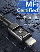 USB C to Lightning Cable 6FT 2Pack, iPhone Charger Fast Charging, USBC 3