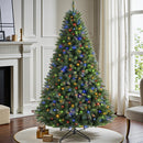 6 FT Pre-lit Christmas Tree Spruce with Remote Control, 300 Warm White Multi-Color Changing LED Lights, Artificial Hinged/Feel Real/Realistic for Home, Holiday Decoration Dual Color LED — 3