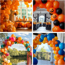 RUBFAC 135pcs Orange Balloons Different Sizes 18 12 10 5 Inches, Burnt Orange Fall Balloon Arch Kit Garland for Halloween Party Thanksgiving Baby Shower Birthday Decoration — 7