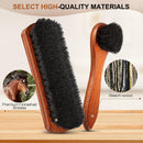 4Pcs Shoe Shine Kit, Horsehair Brush for Cleaning and Polishing — 3